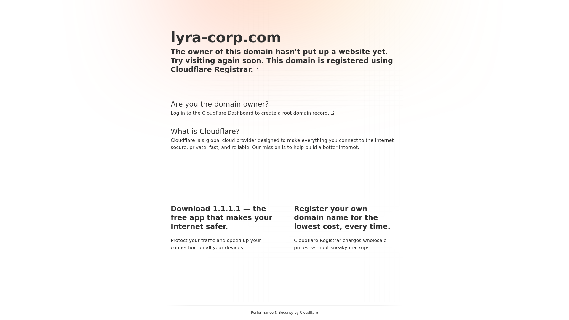 website screenshot of https://lyra-corp.com/