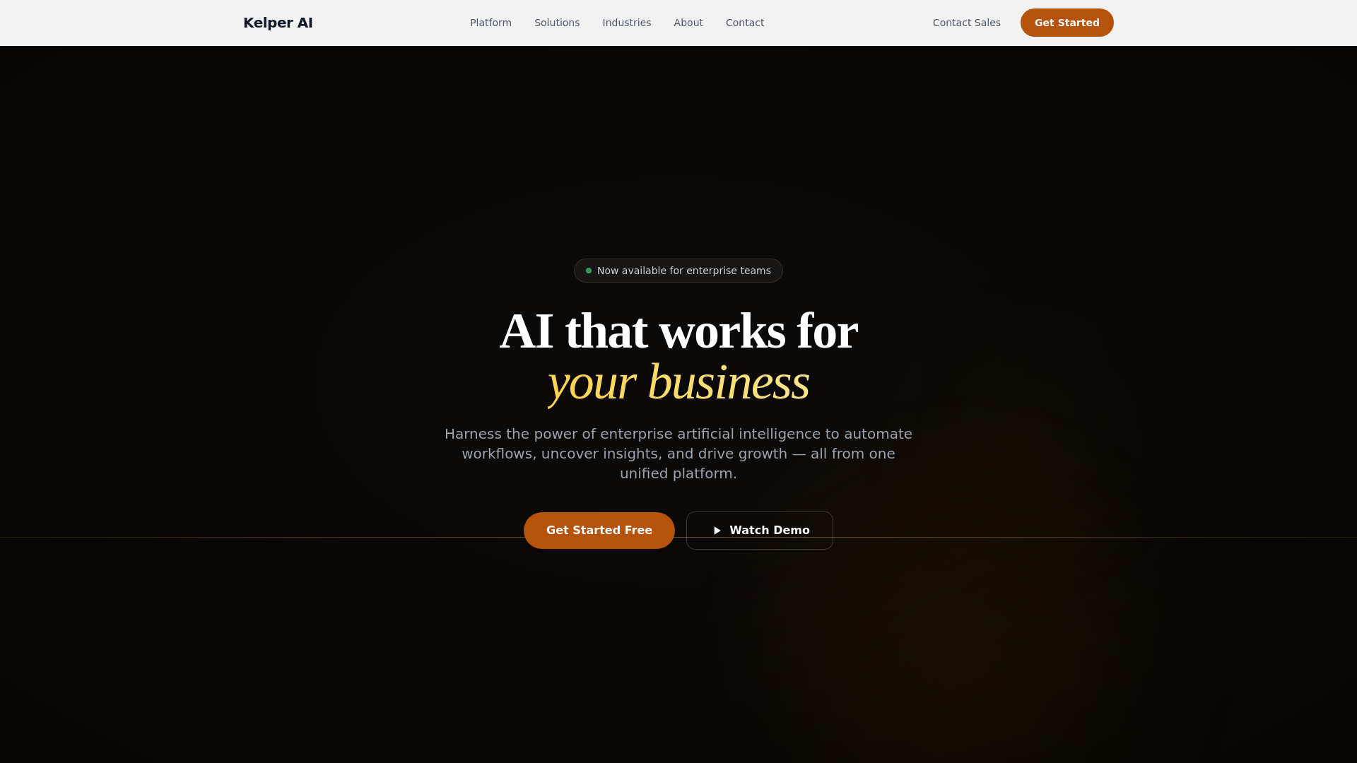website screenshot of https://kelperai.com