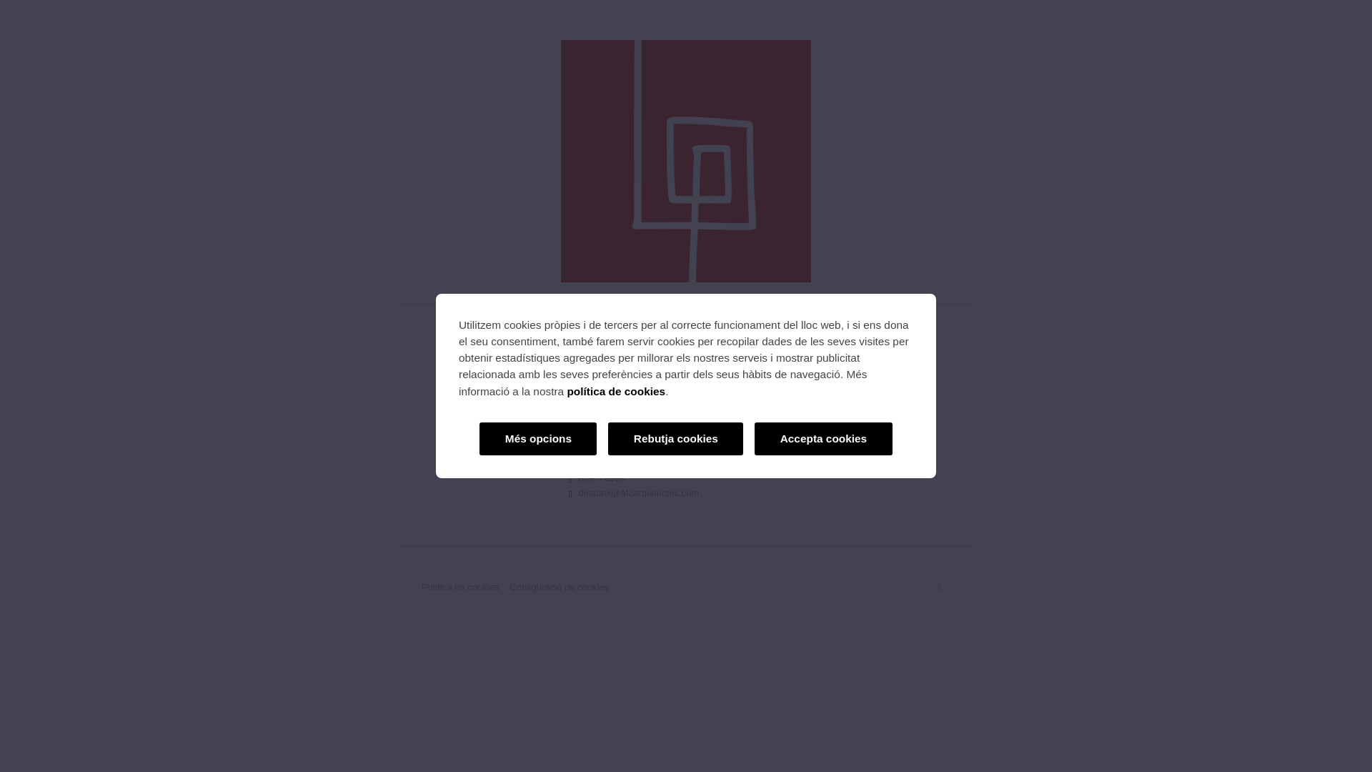 website screenshot of https://af2arquitectes.cat/
