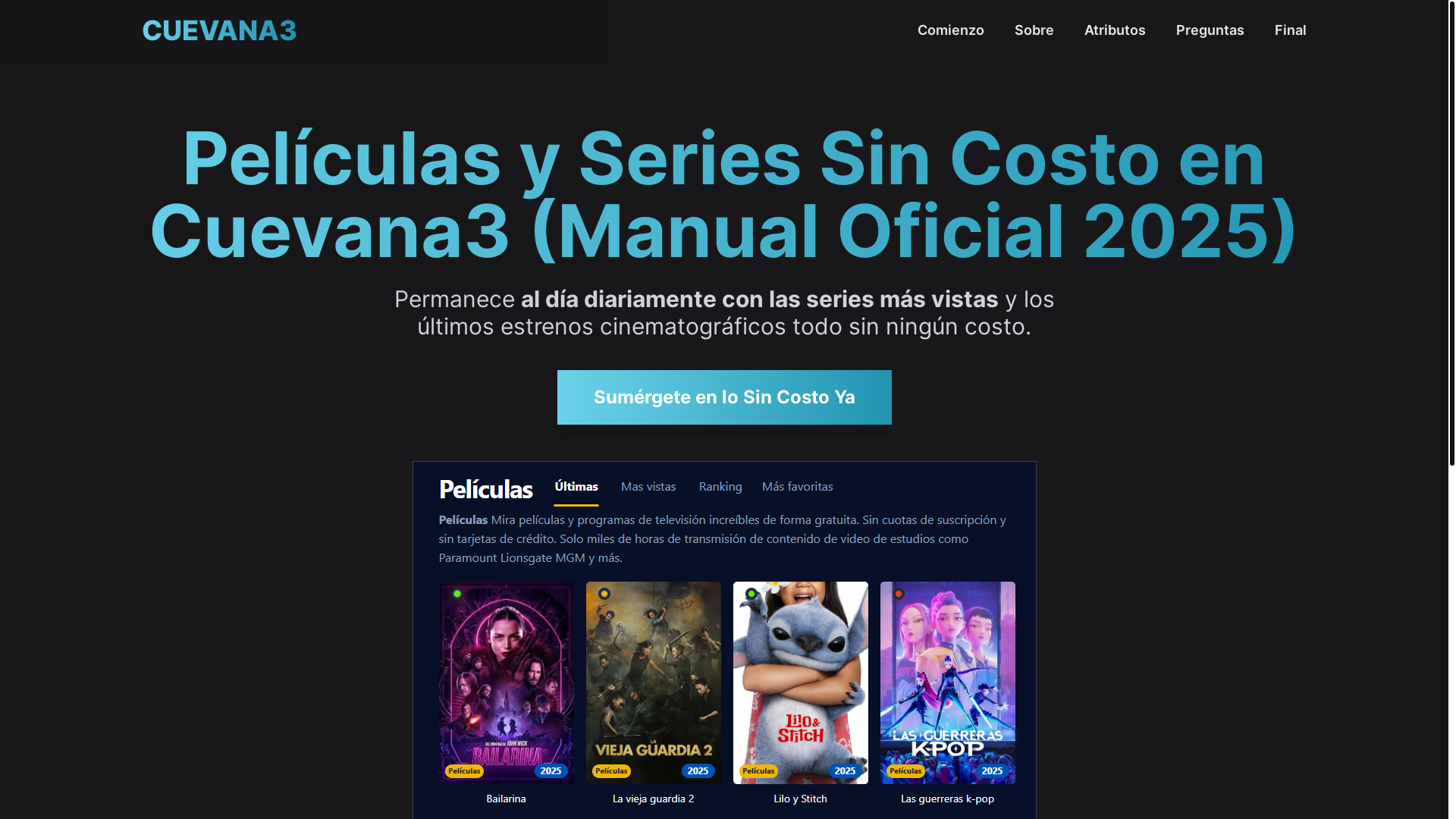 website screenshot of https://cuevana3-3v0z.pages.dev/