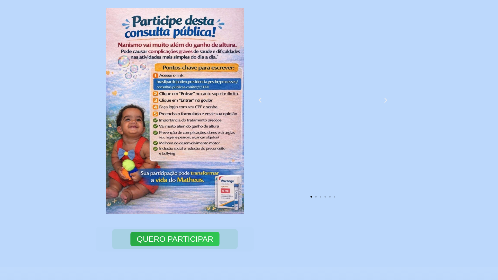 website screenshot of https://juntospormatheus.com.br