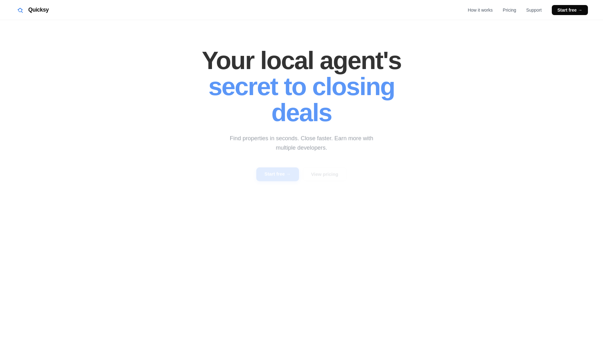 website screenshot of https://quicksy.app/