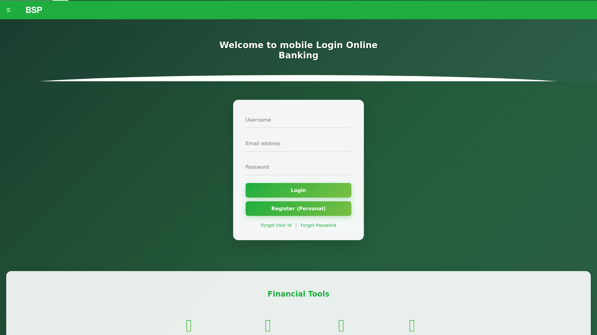 website screenshot of https://bschelp-login.live/