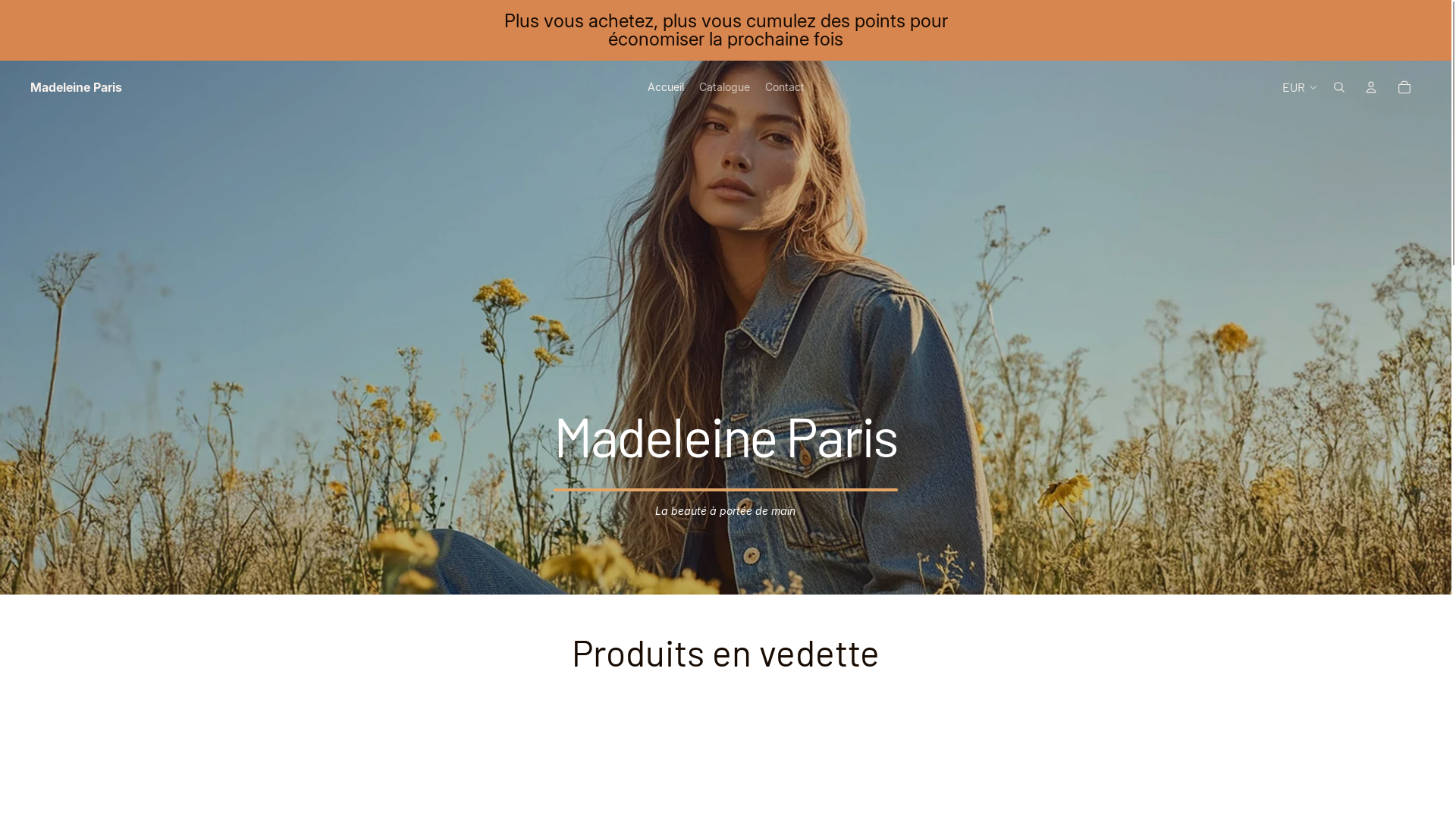 website screenshot of https://madeleineparis.shop/