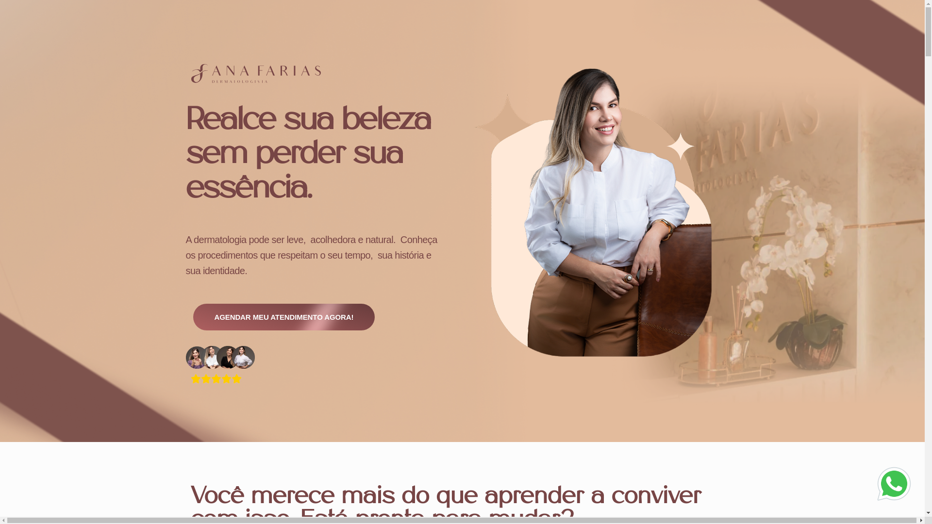 website screenshot of https://draanafarias.com.br/