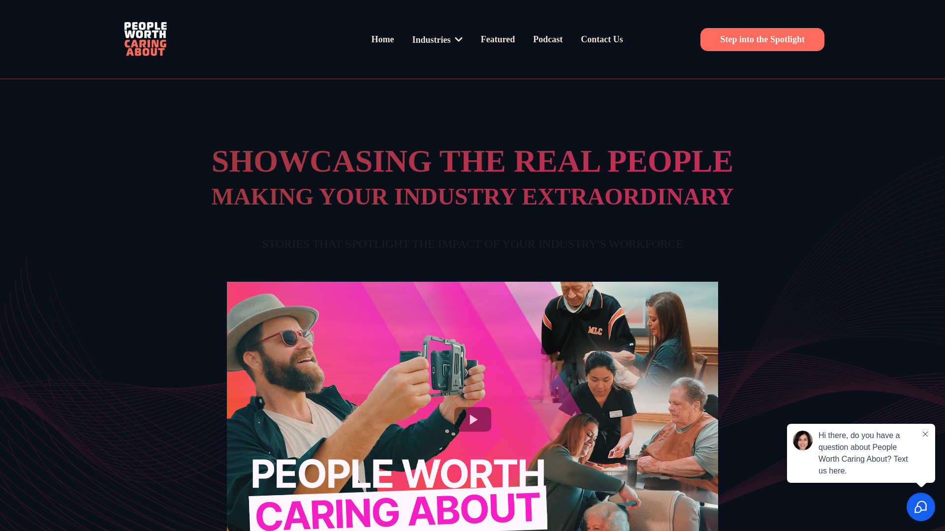 website screenshot of https://meetpeopleworthcaringabout.com/