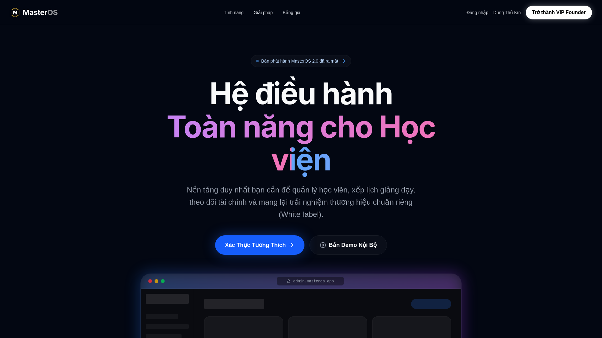website screenshot of https://masteros.app