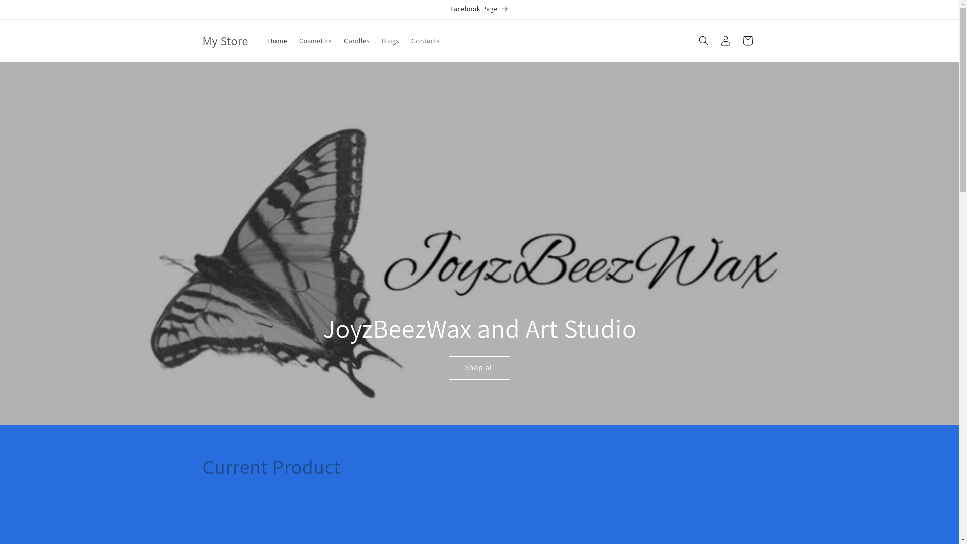 website screenshot of https://joyzbeeswaxandart.com/