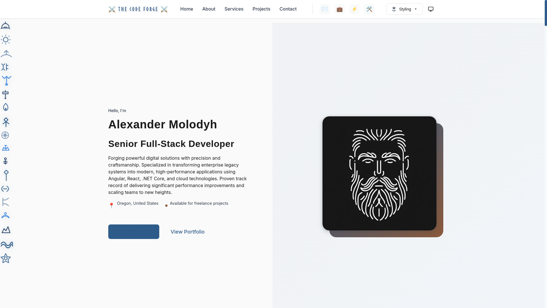 website screenshot of https://alexmolodyh.com/