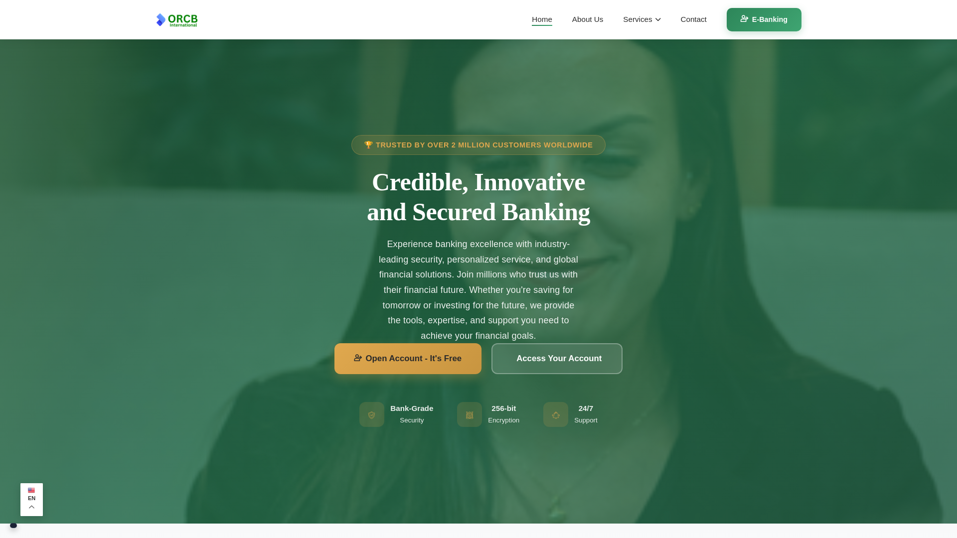 website screenshot of http://orcbinternational.com/