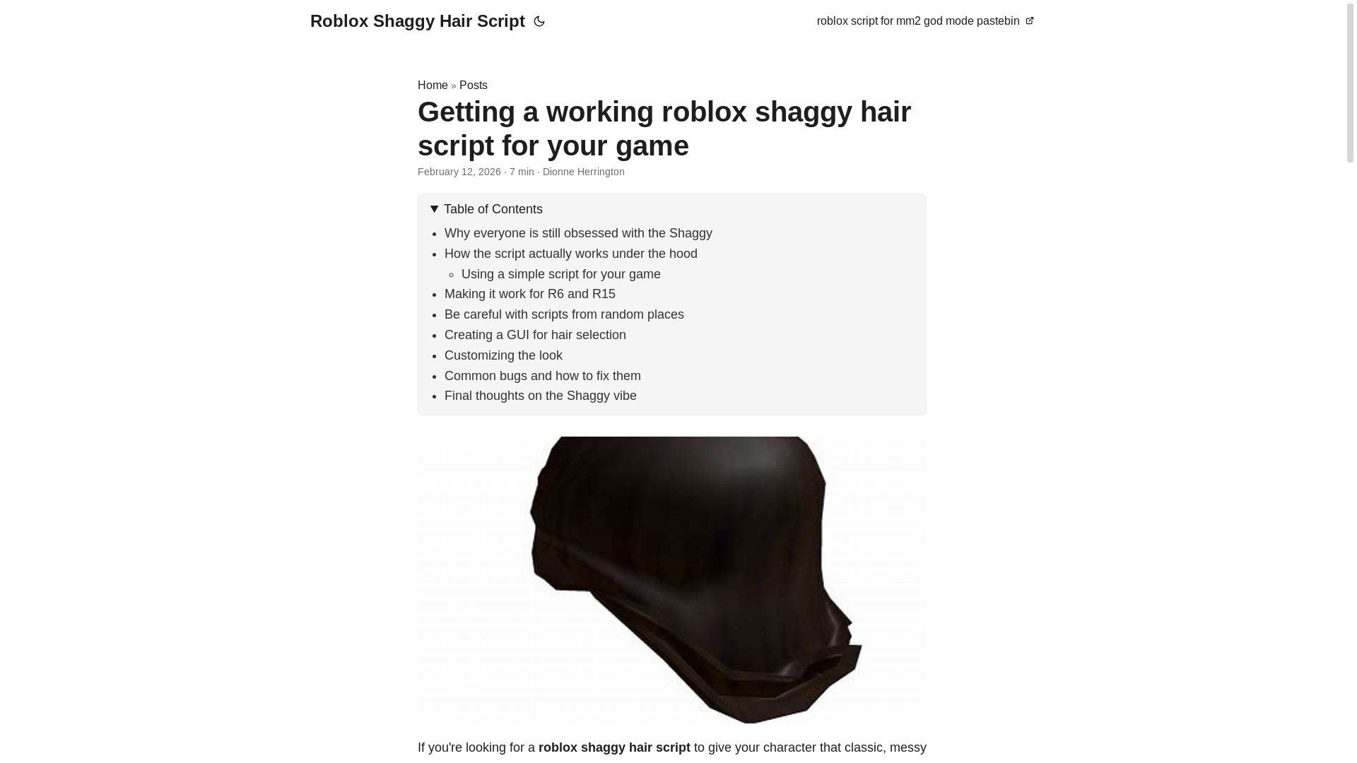 website screenshot of https://roblox-shaggy-hair-script.pages.dev/
