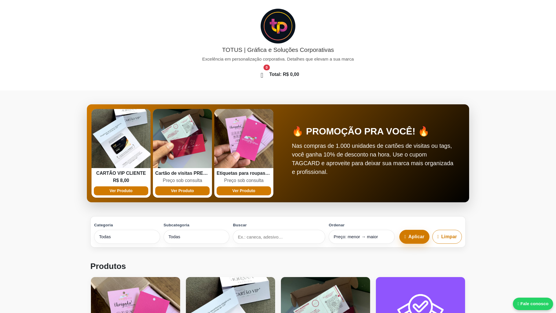 website screenshot of https://totusprint.com.br/