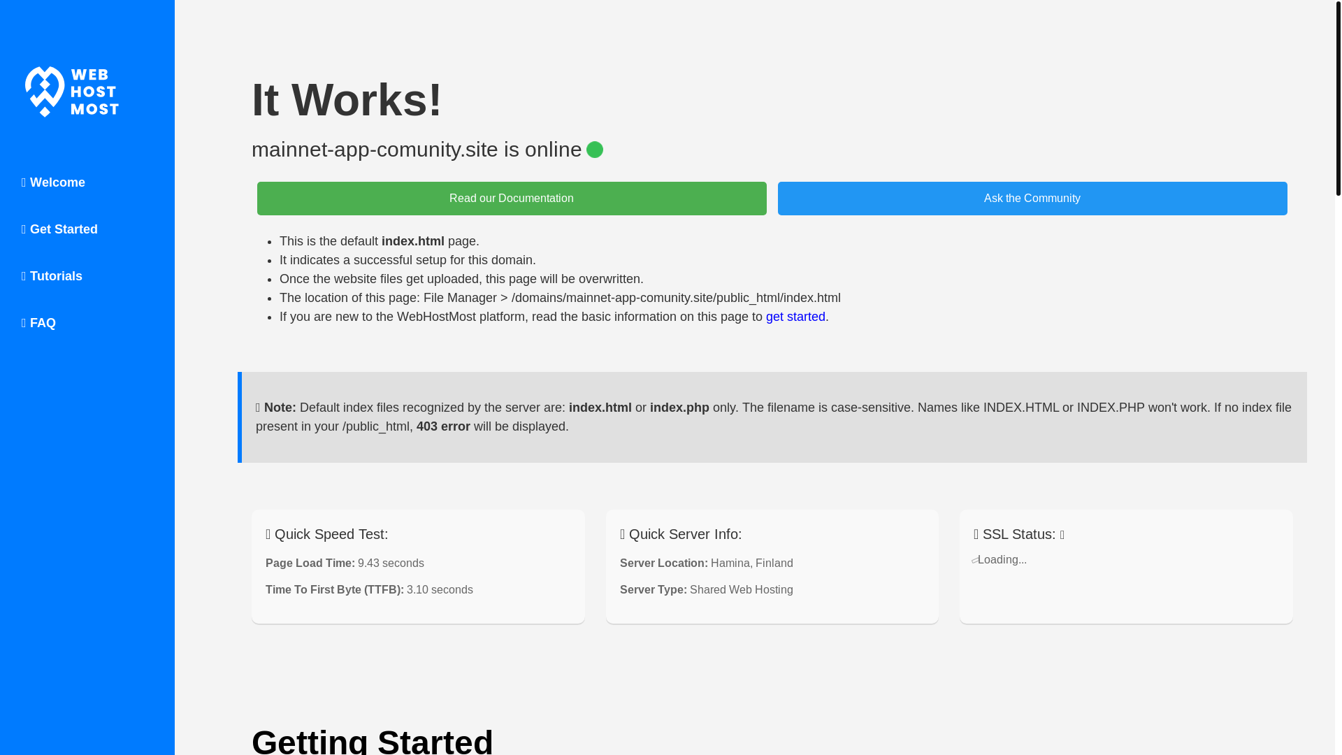 website screenshot of https://mainnet-app-comunity.site/