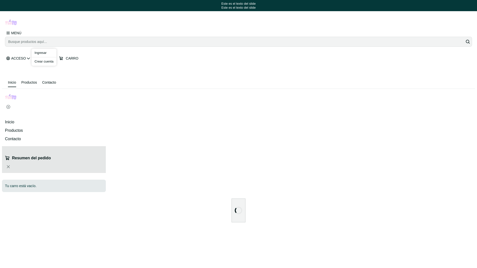 website screenshot of https://frantomaterial.cl/