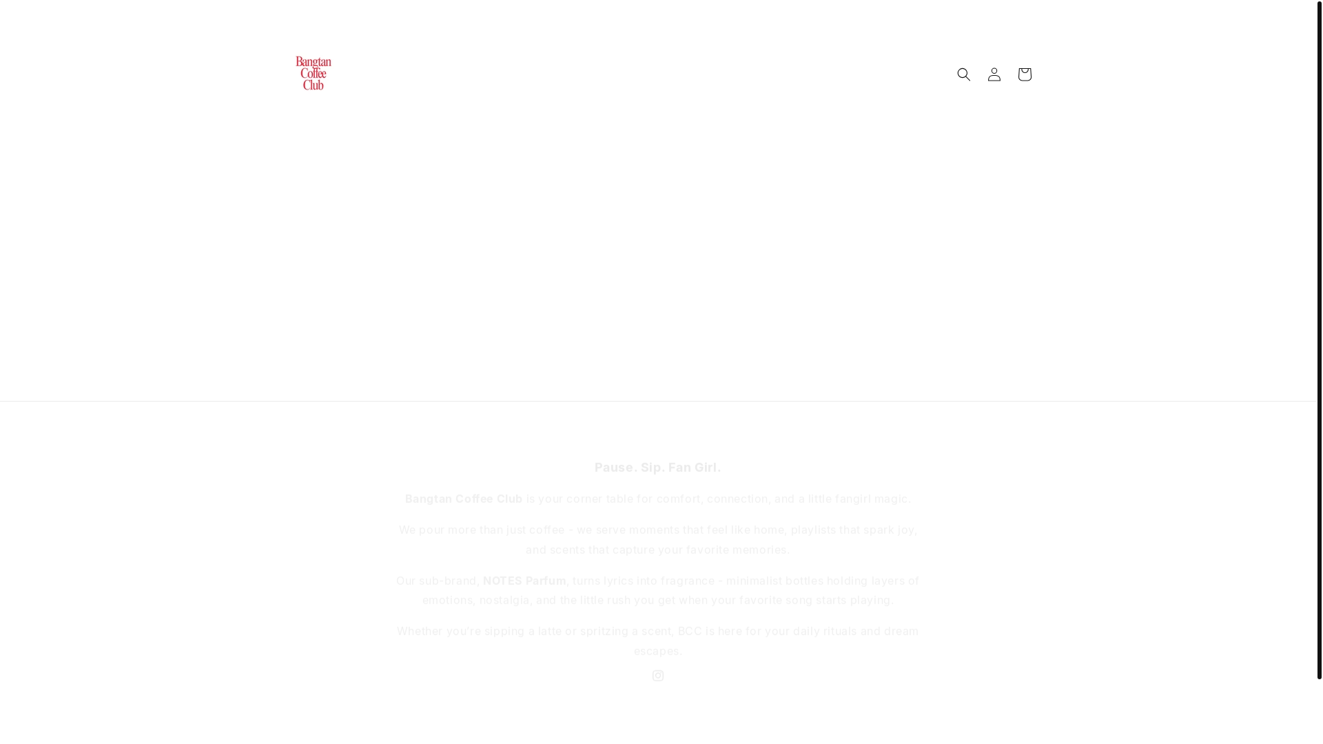 website screenshot of https://bangtancoffeeclub.com/