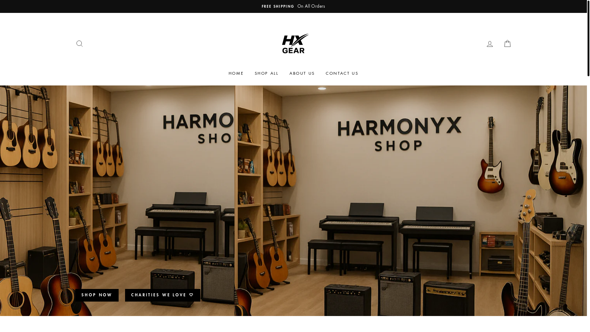 website screenshot of https://harmonixgear.shop/