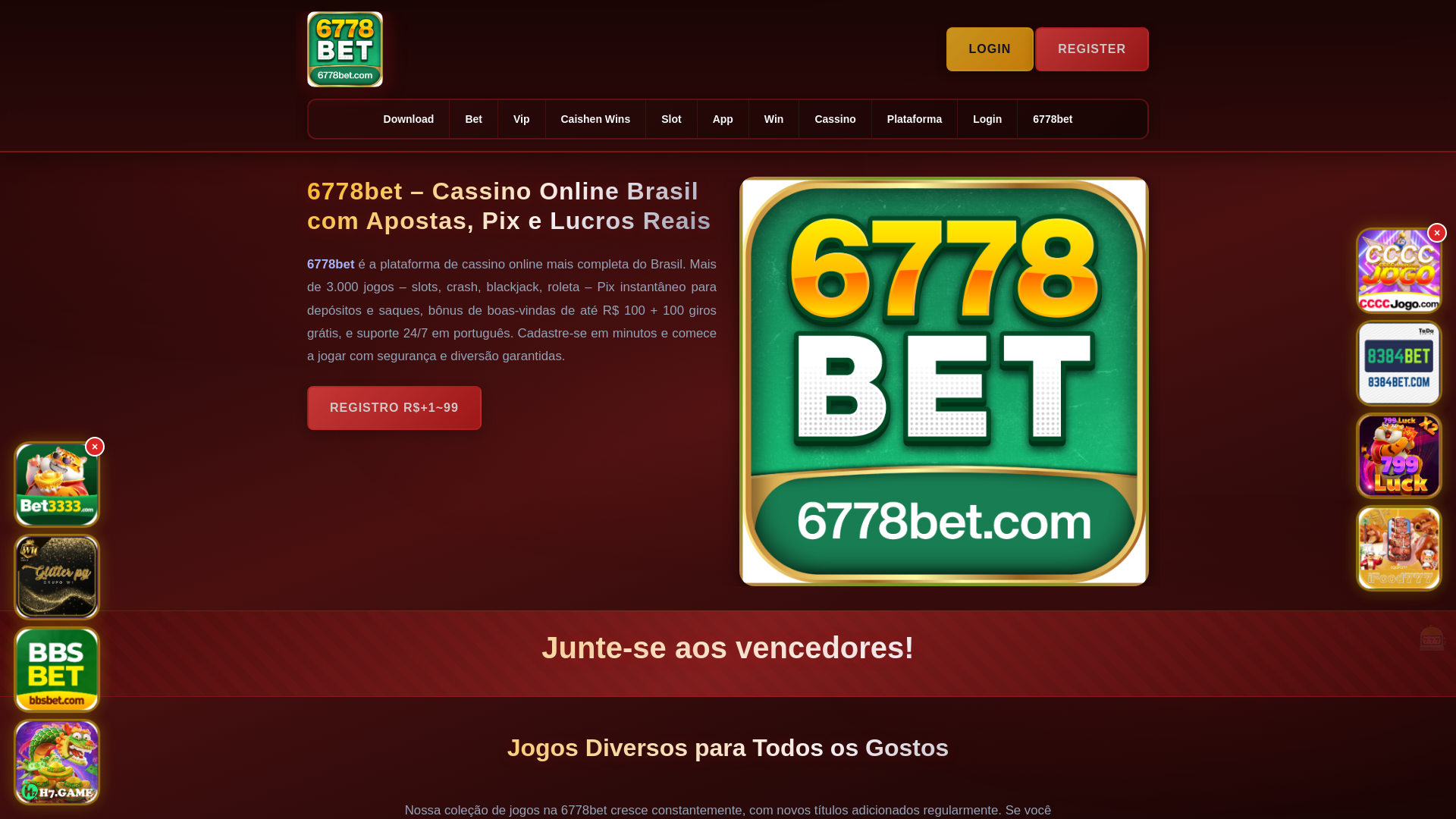website screenshot of https://6778betgame.com.br/