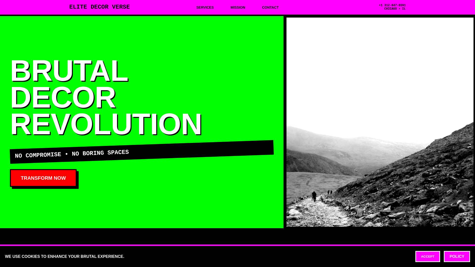 website screenshot of https://elitedecorverse.digital/