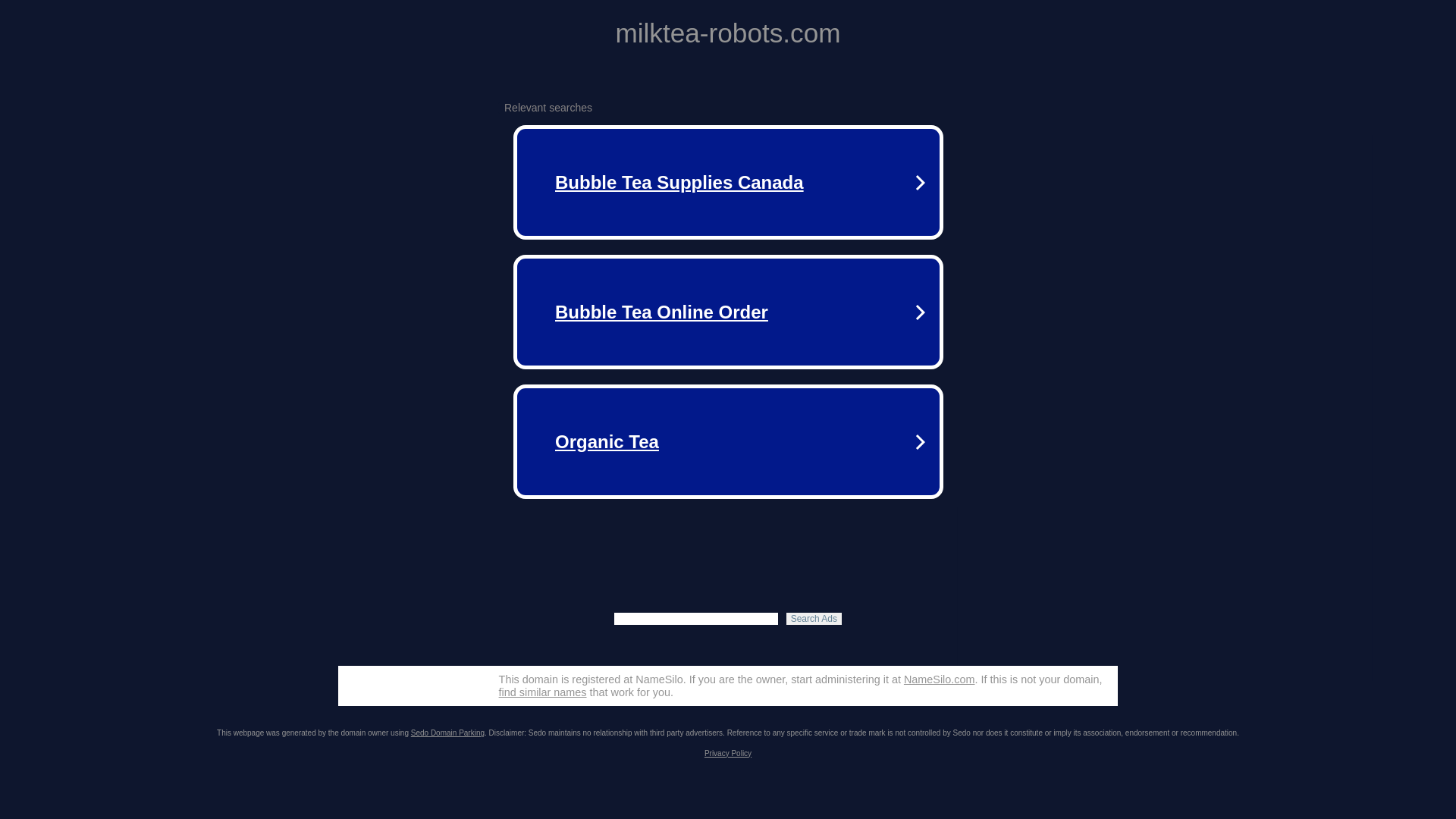website screenshot of https://milktea-robots.com/