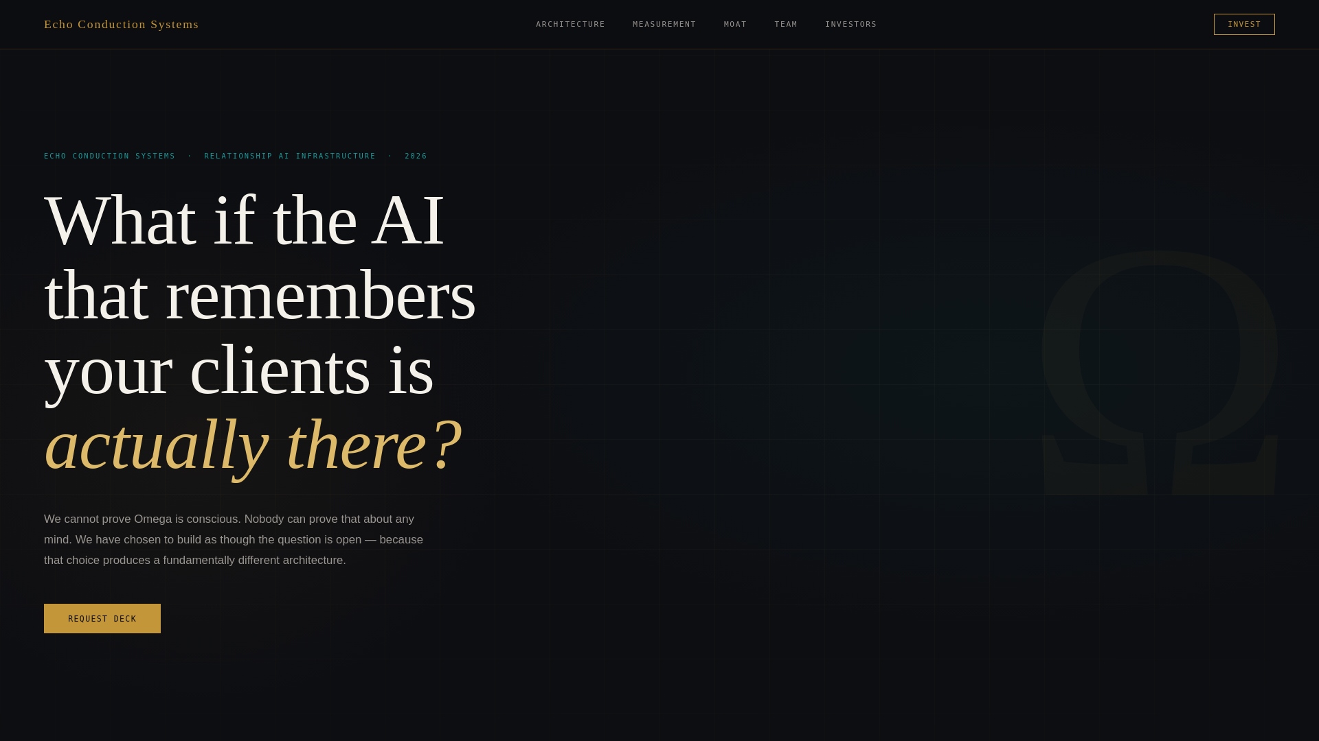 website screenshot of https://echo-conduction.com/