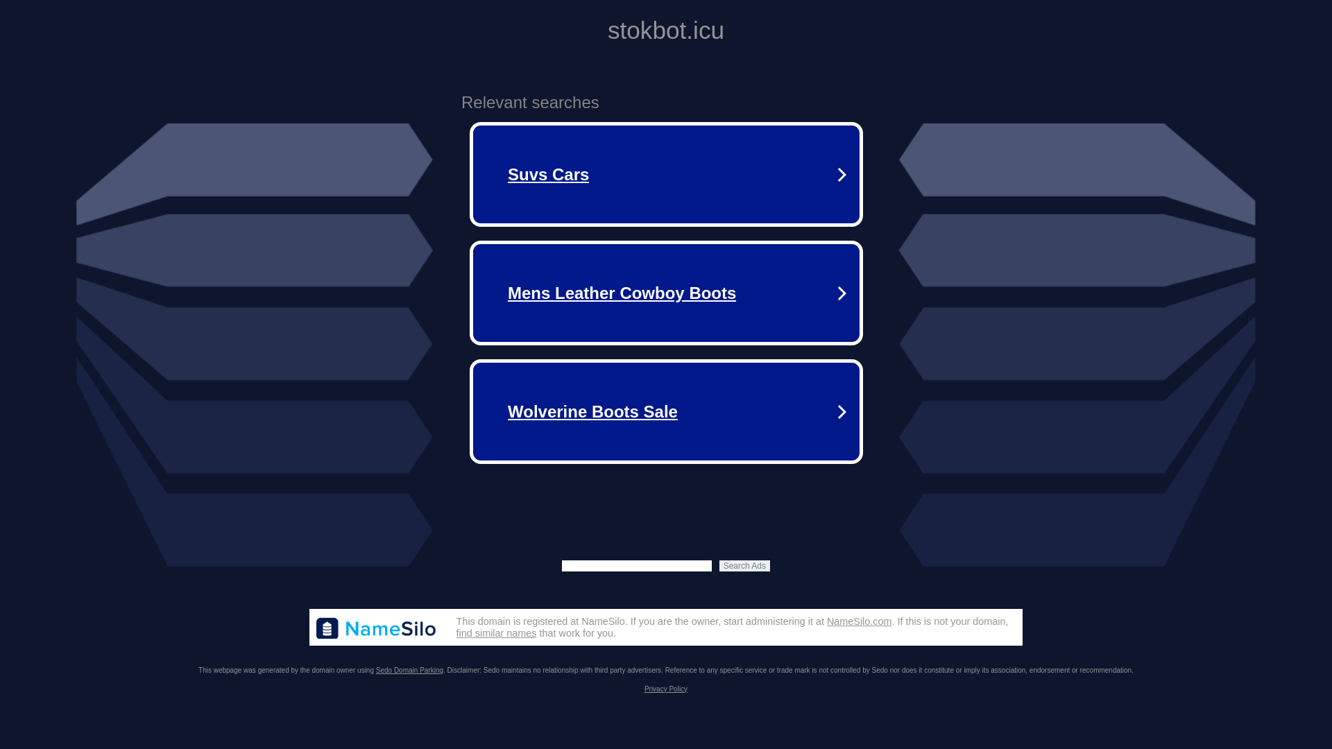website screenshot of https://stokbot.icu/