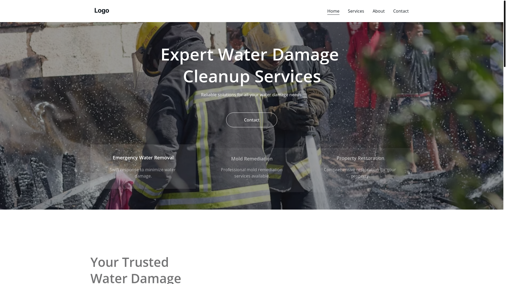 website screenshot of https://reliefwaterdamagerestoration.online/