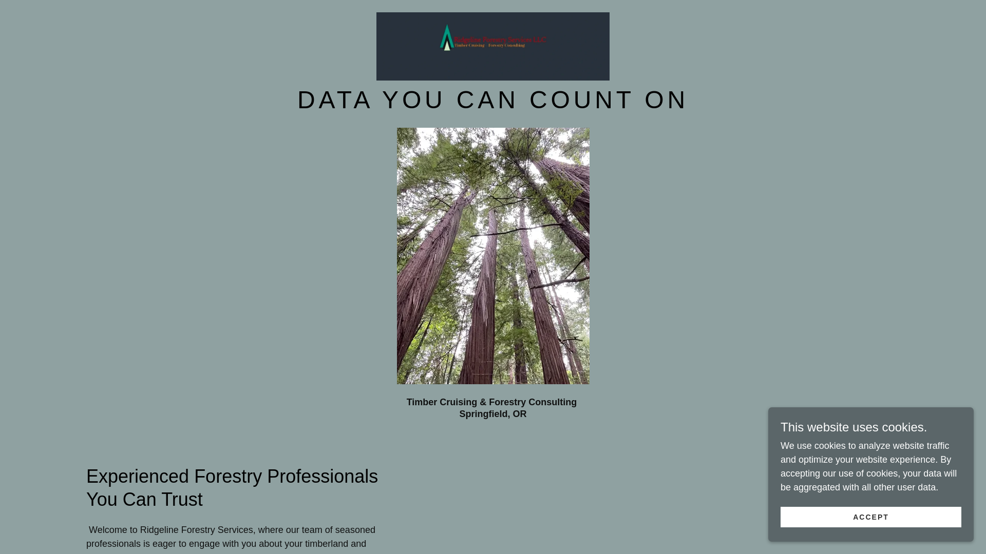 website screenshot of https://ridgelineforestservices.com/