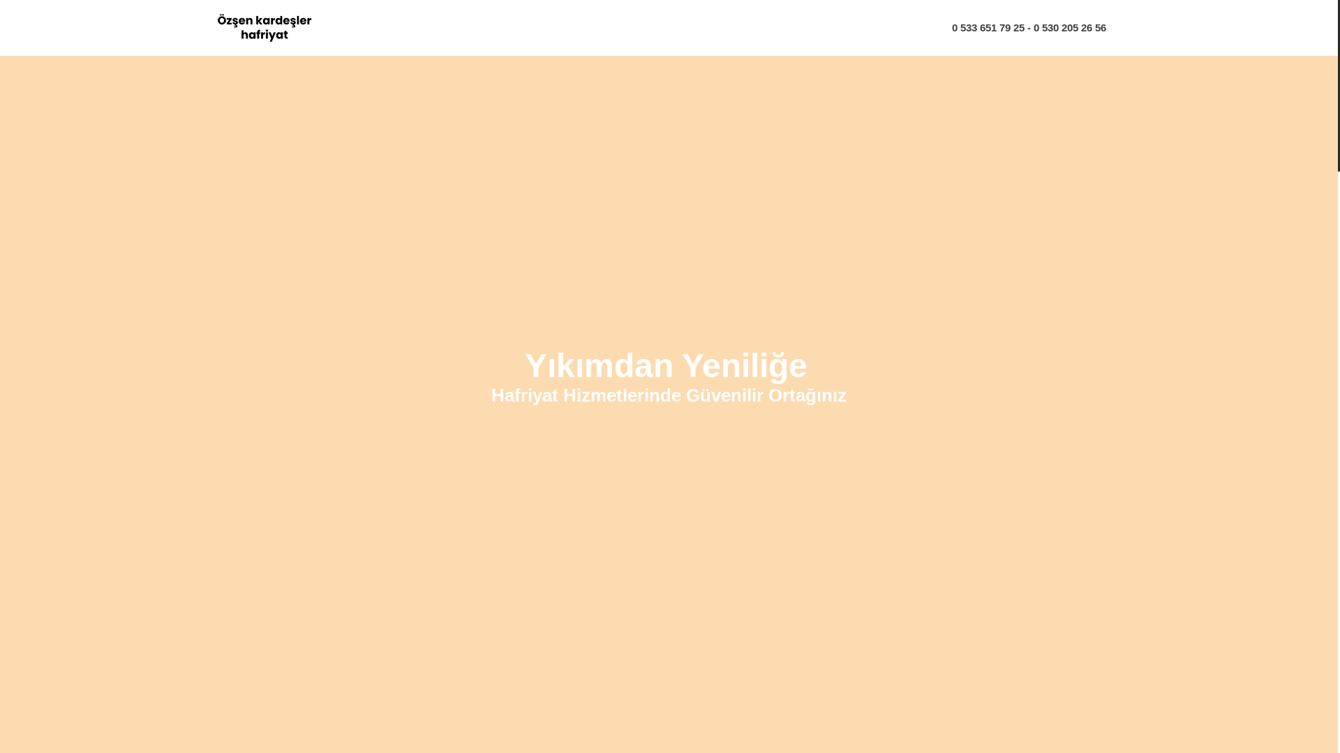 website screenshot of https://ozsenkardeslerhafriyat.com.tr/