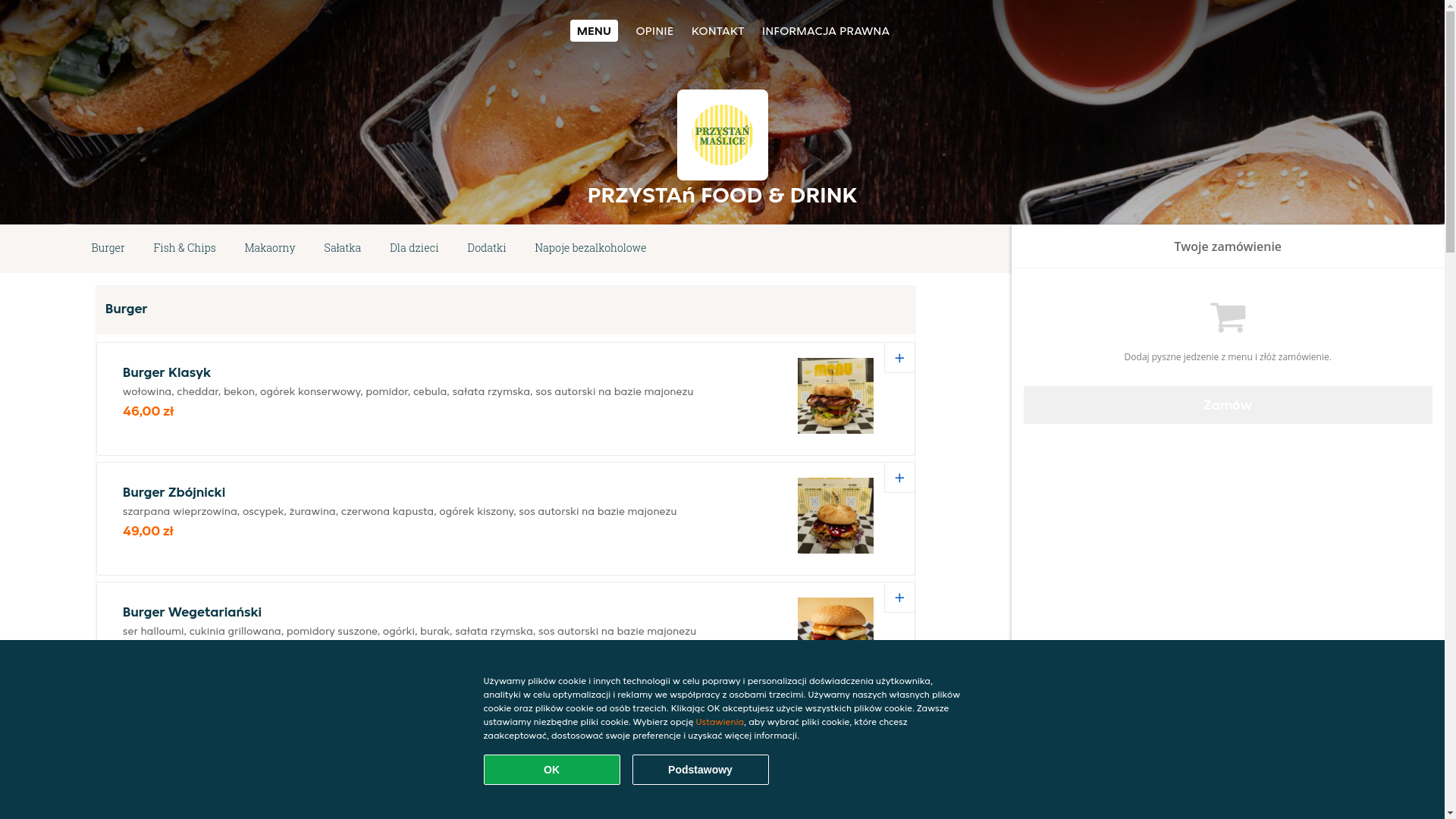 website screenshot of https://przystan-food-drink-wroclaw.pl/