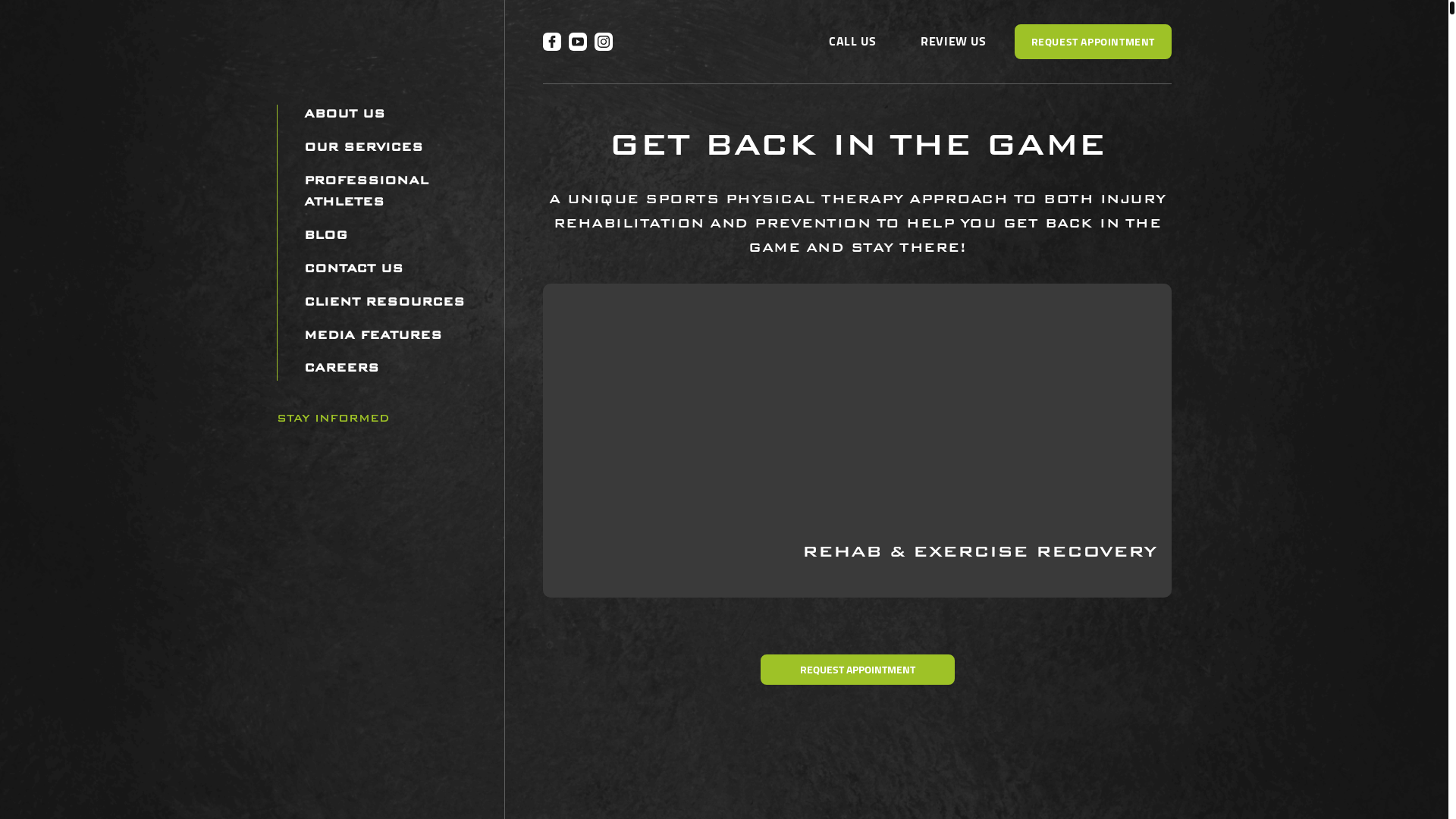 website screenshot of https://athletixrehab.org/