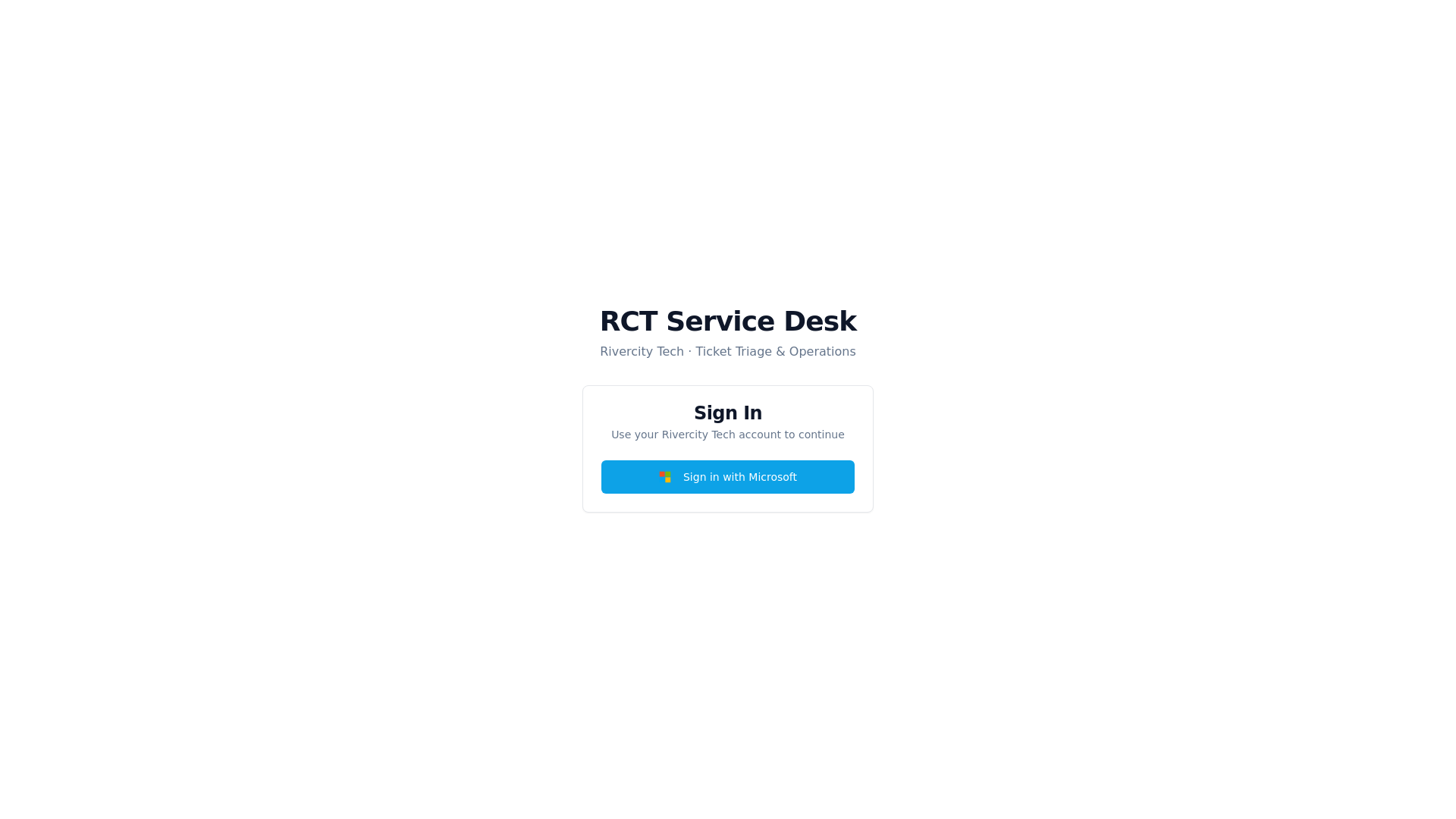 website screenshot of https://rct-servicedesk.pages.dev/