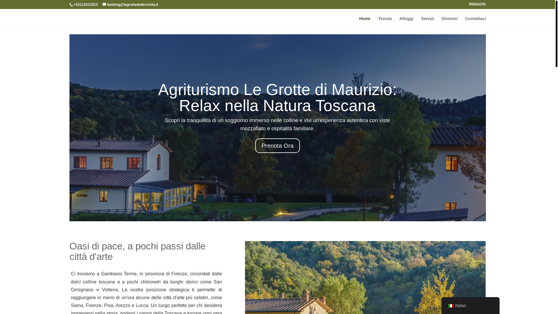 website screenshot of https://valledeicasciani.it/
