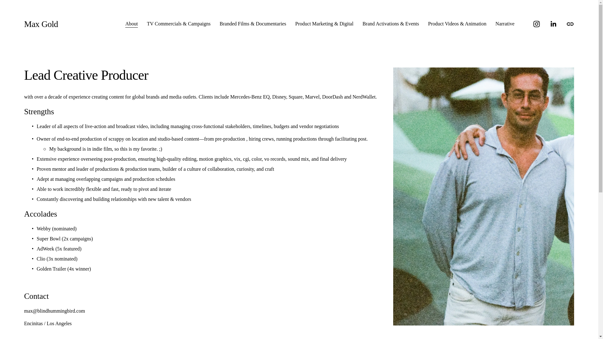 website screenshot of https://hellomaxgold.com/