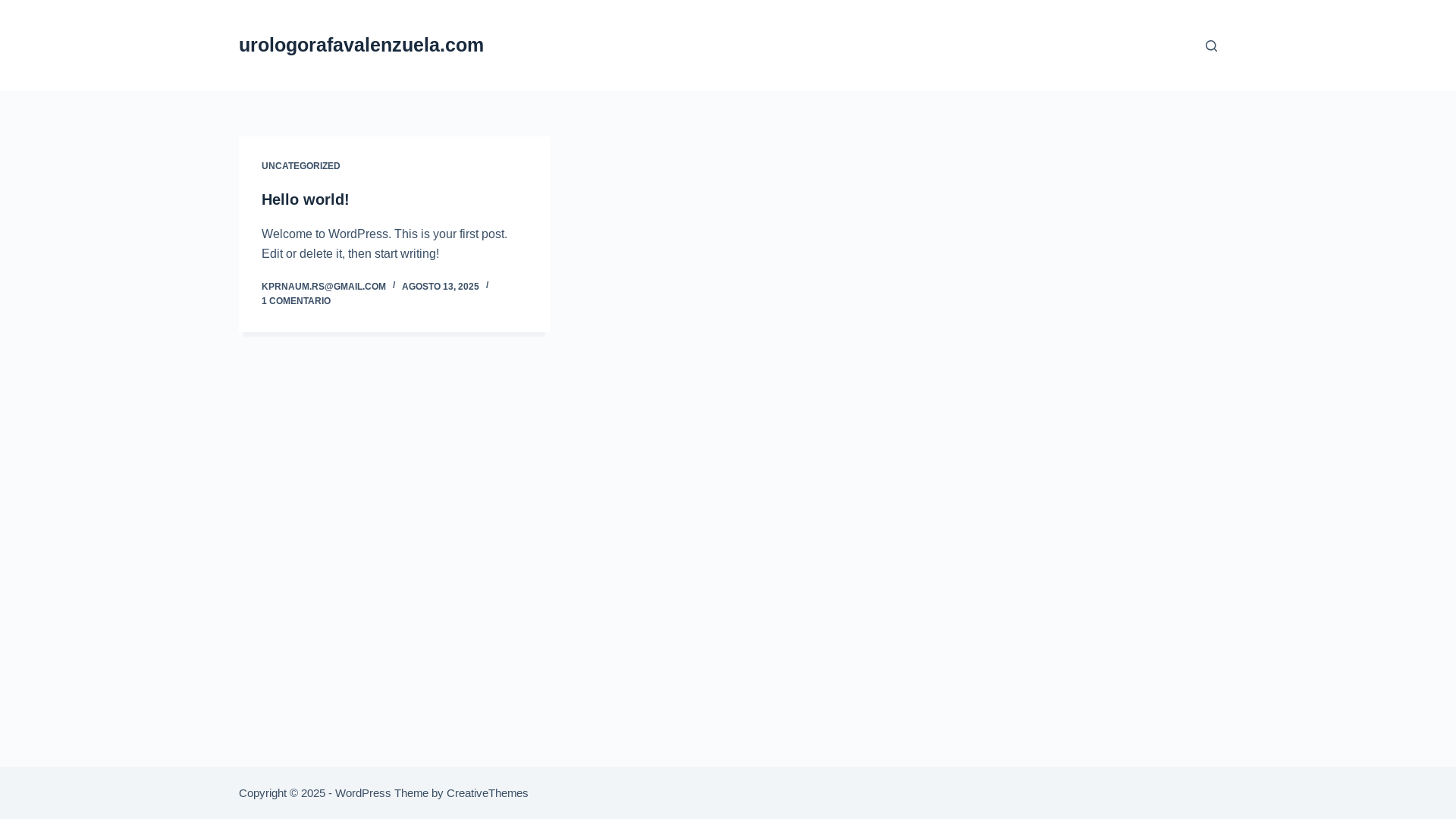 website screenshot of https://urologorafavalenzuela.com/