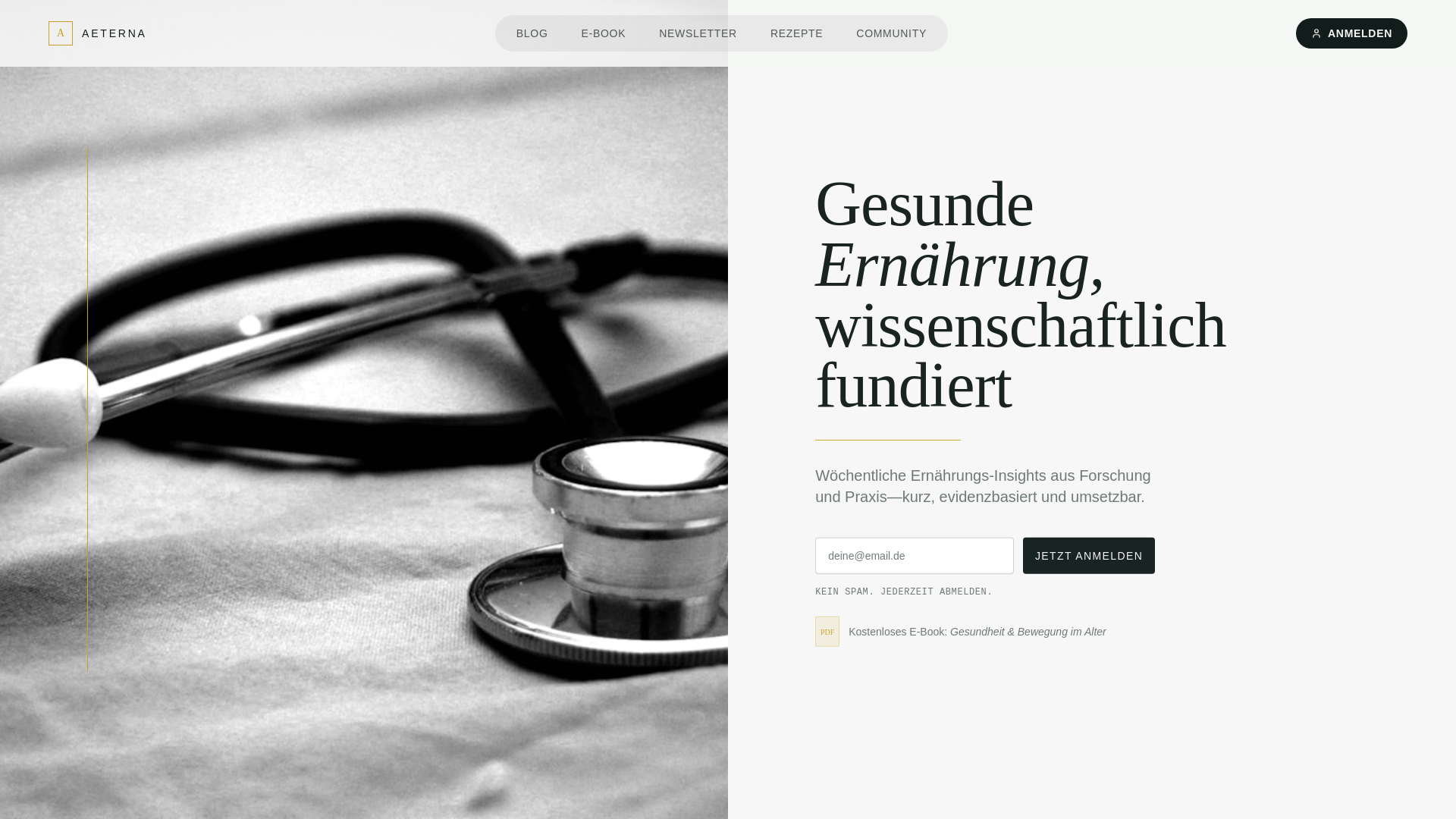 website screenshot of https://aeterna-media.at