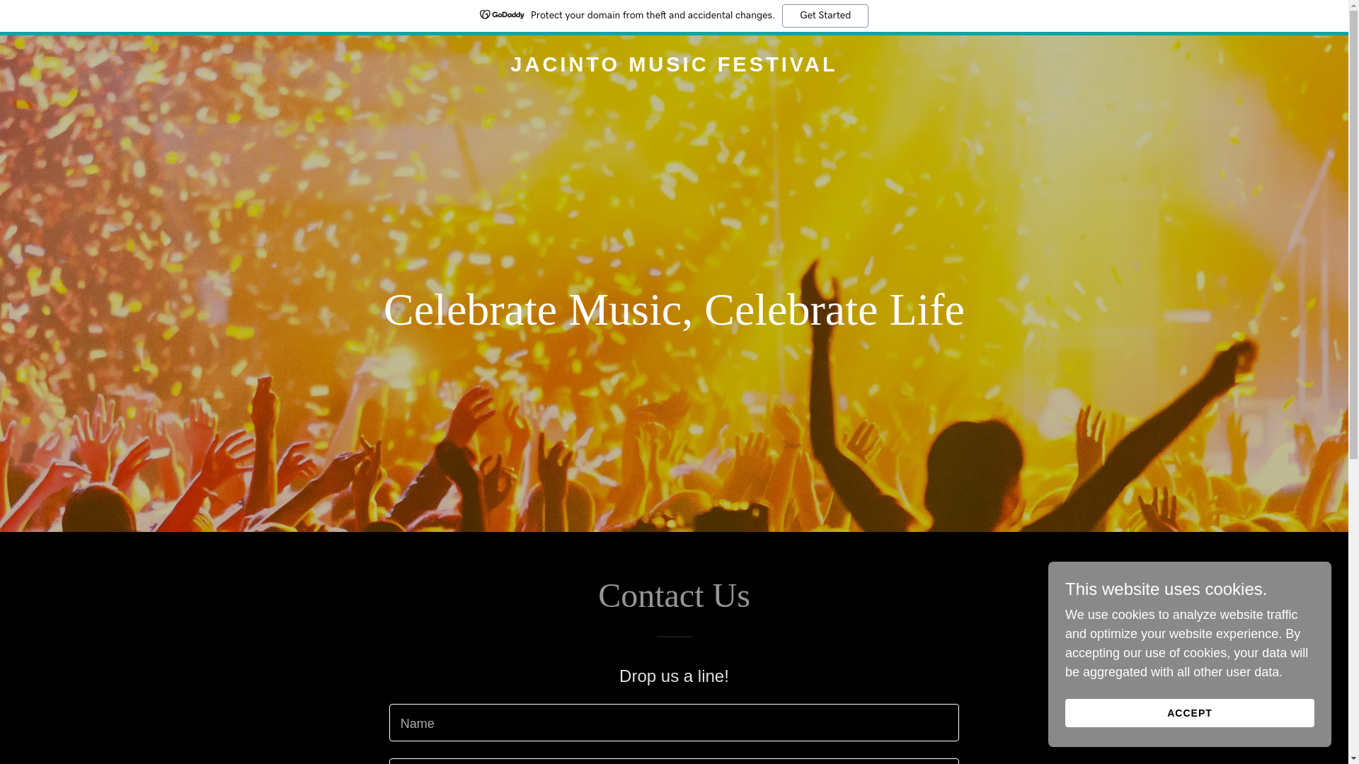 website screenshot of https://jacintomusicfestival.com/