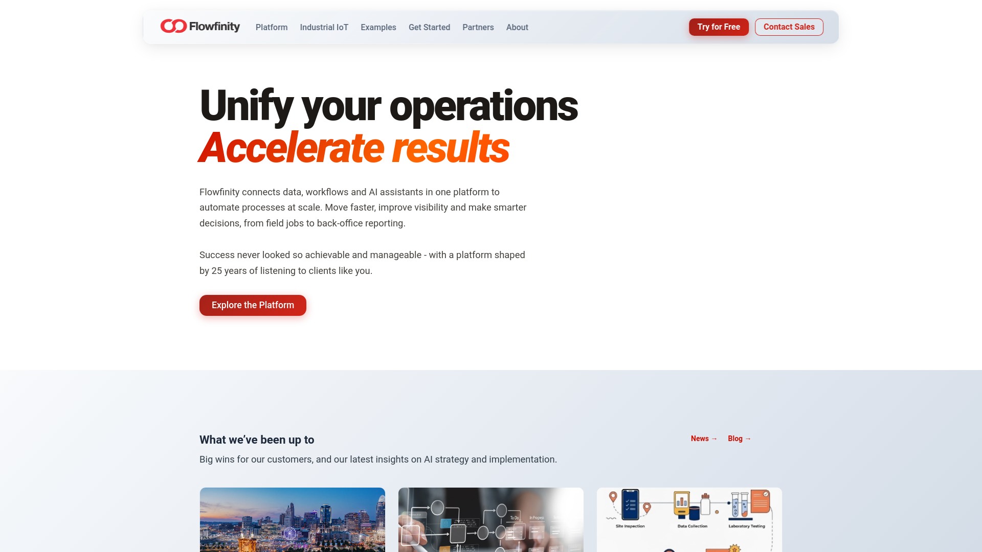 website screenshot of https://flowfinity.pro/