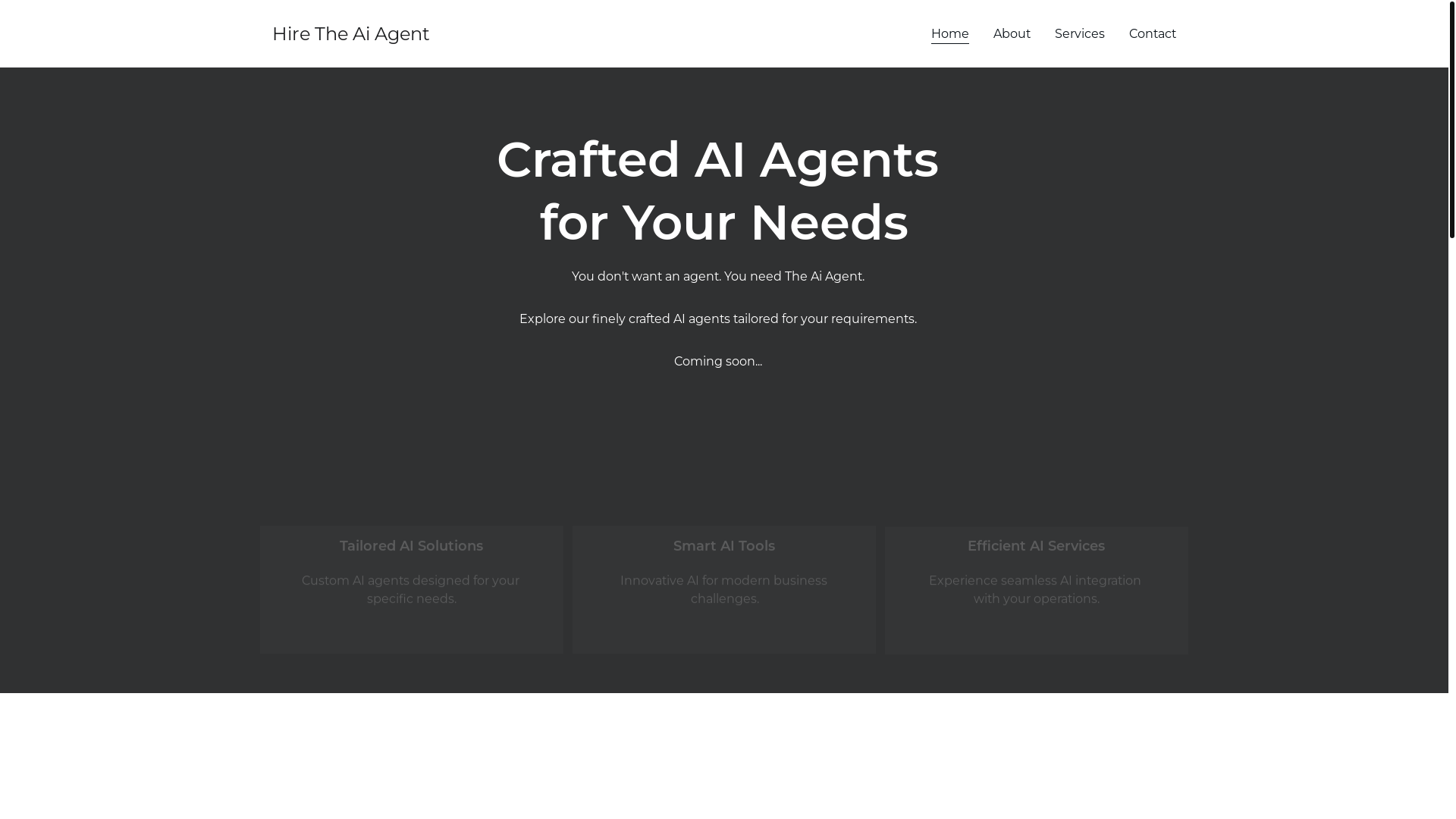 website screenshot of https://hiretheaiagent.com/