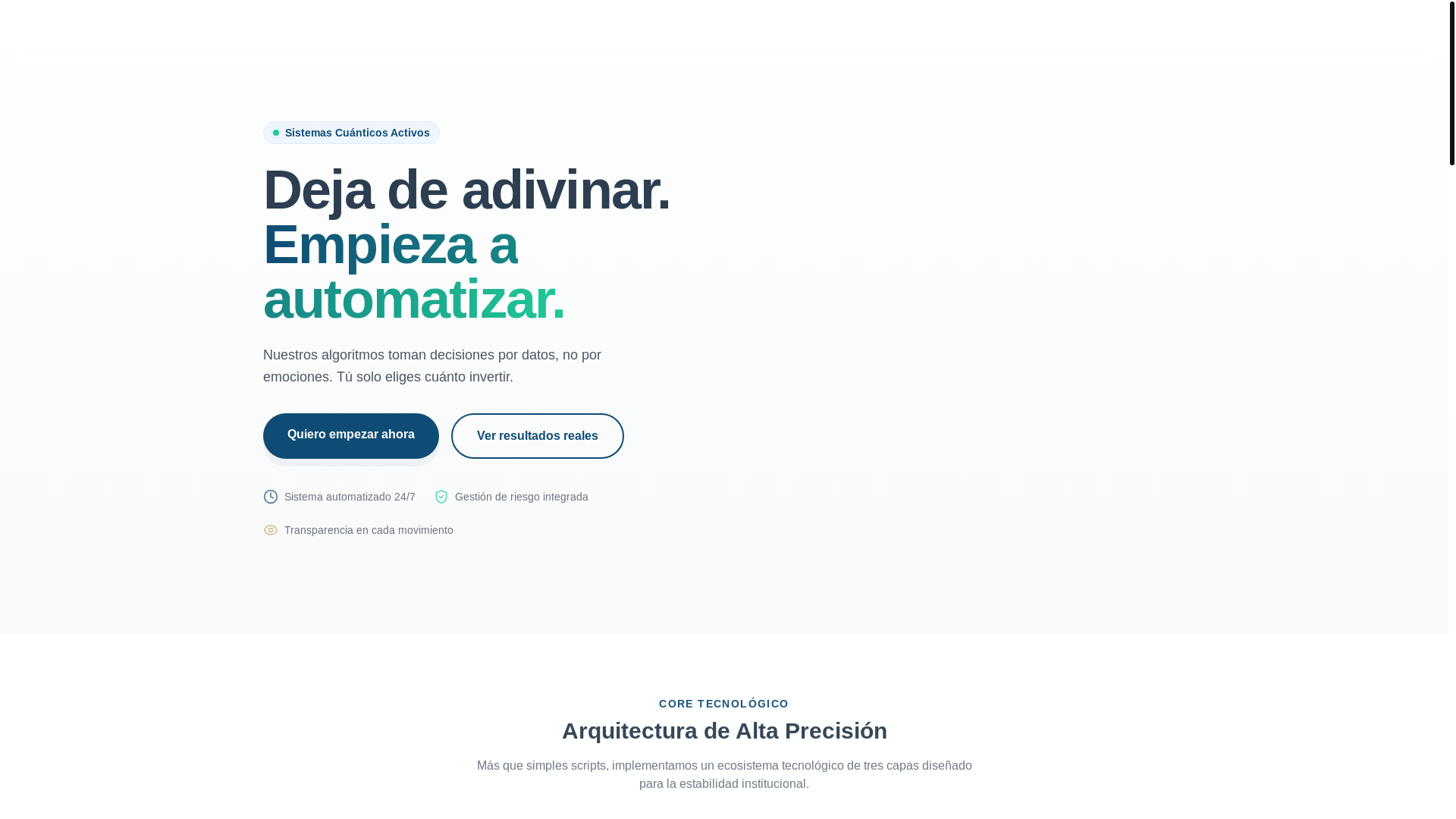website screenshot of https://quantikcore.com/