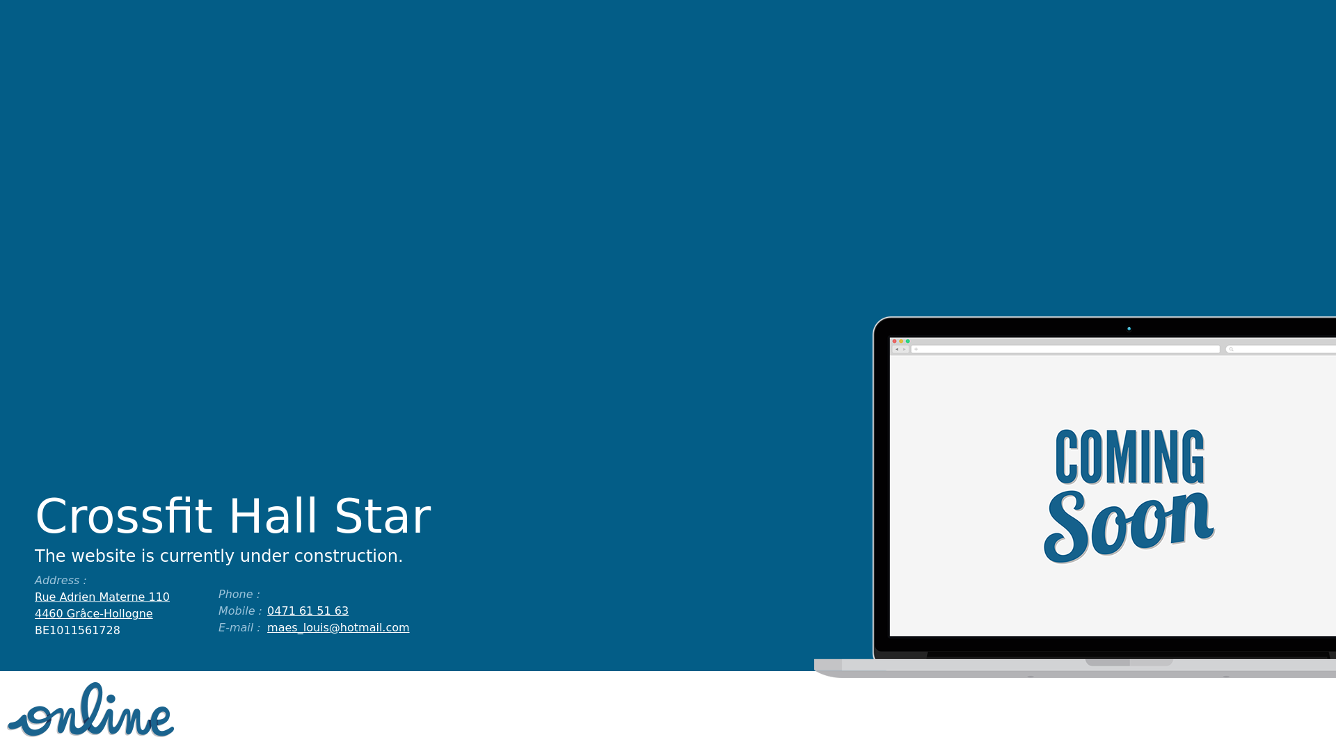website screenshot of https://crossfit-hall-star.be