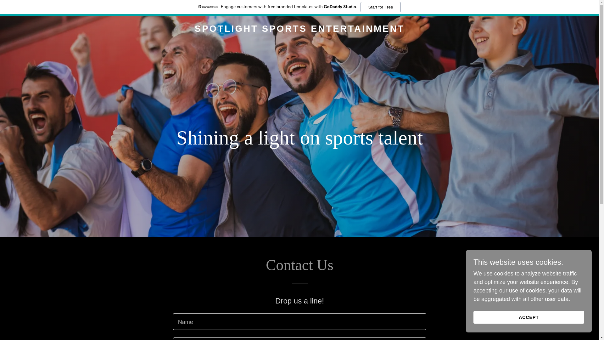 website screenshot of https://spotlightsportsentertainment.com/