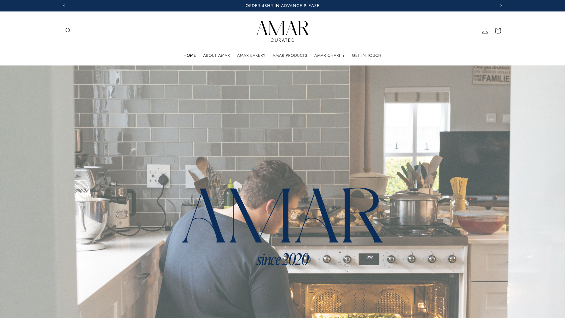 website screenshot of https://amarcurated.com