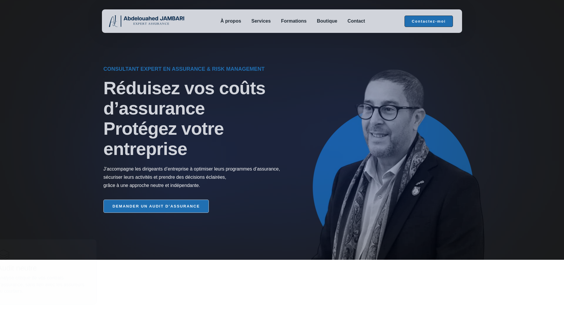 website screenshot of https://abdelouahedjambari.ma/