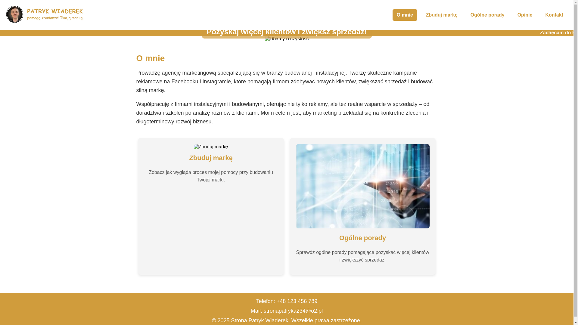 website screenshot of https://patryk-wiaderek.pages.dev/
