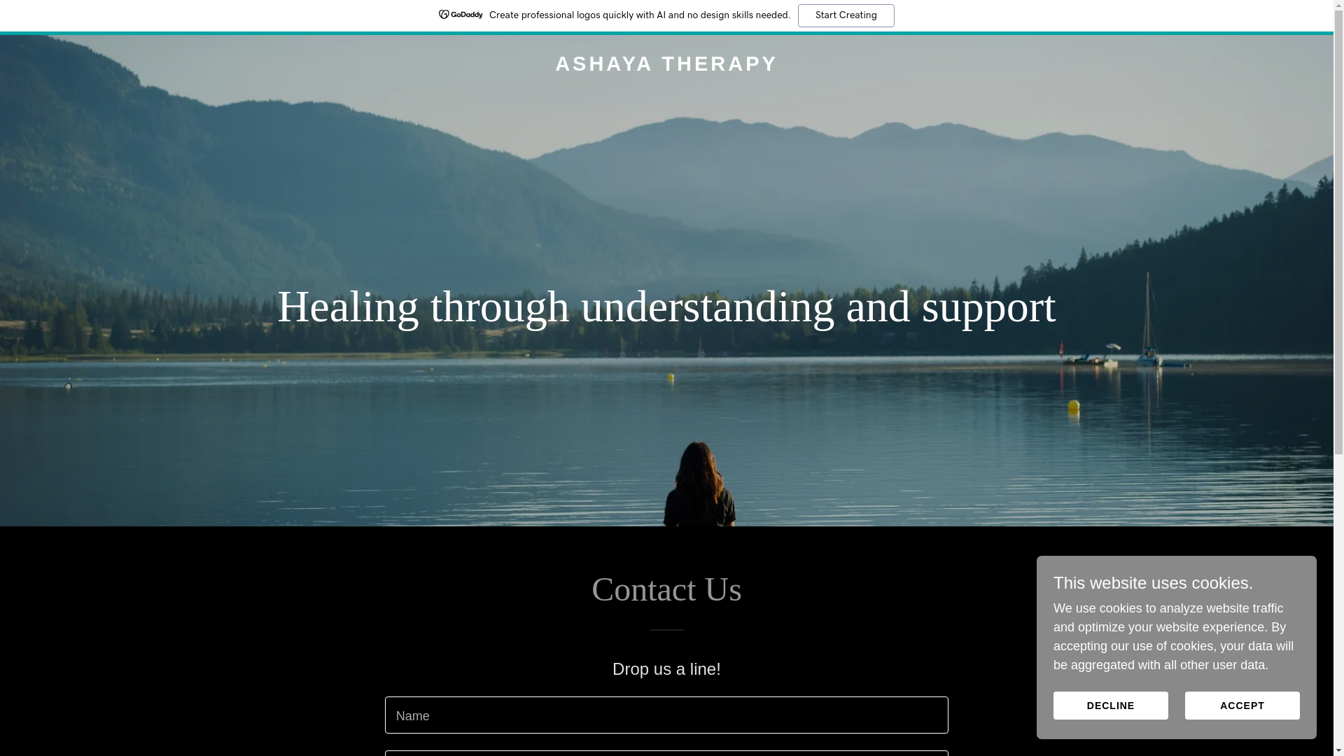 website screenshot of https://ashayatherapy.co.uk/