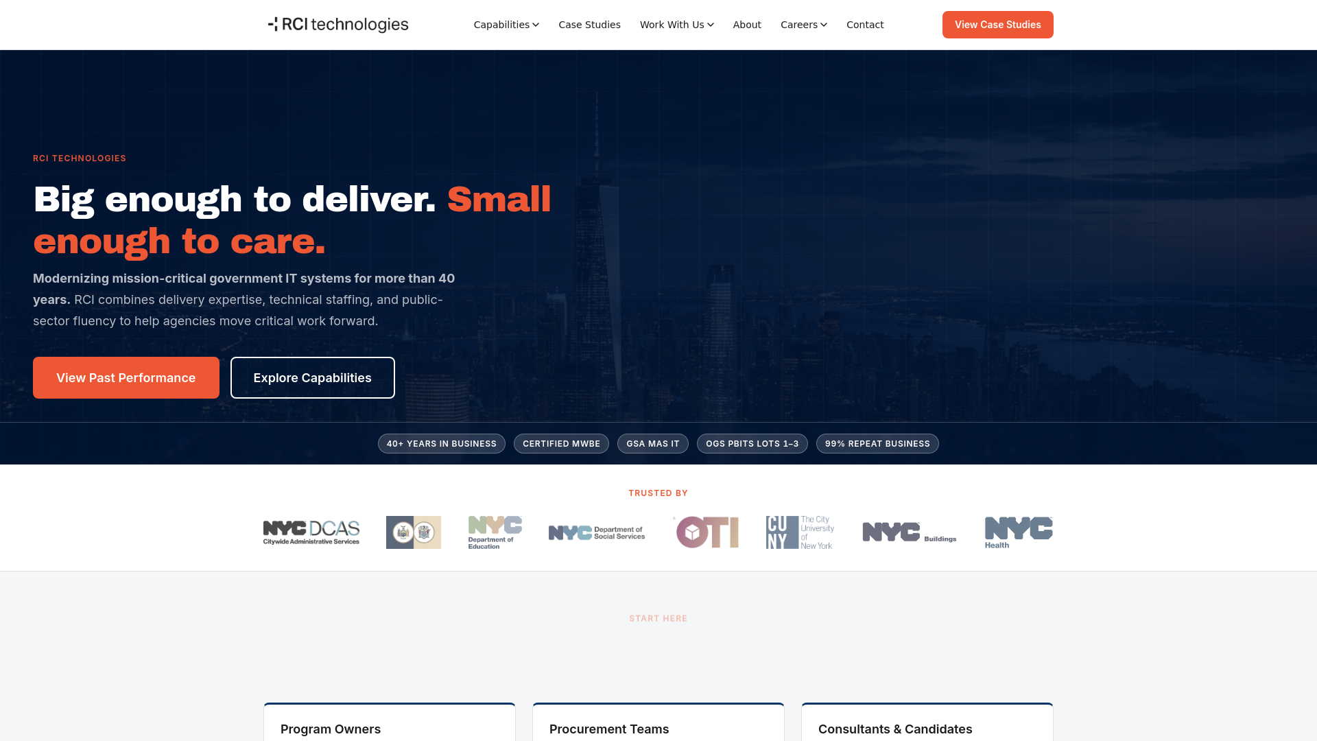 website screenshot of https://rci-technologies.lat