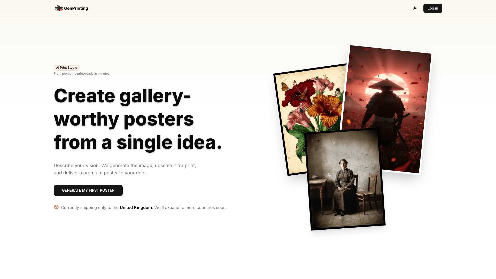 website screenshot of https://genprinting.co.uk/