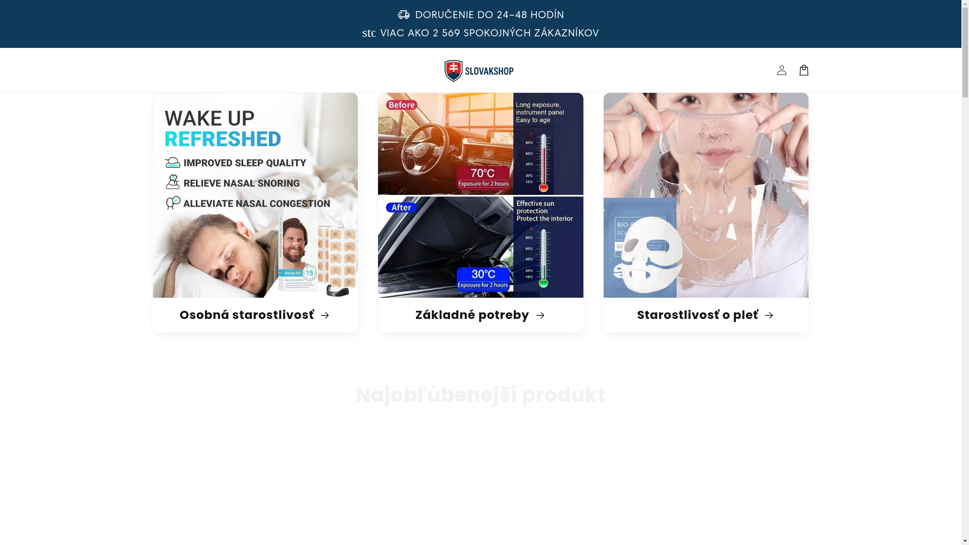 website screenshot of https://slovakshop.store/