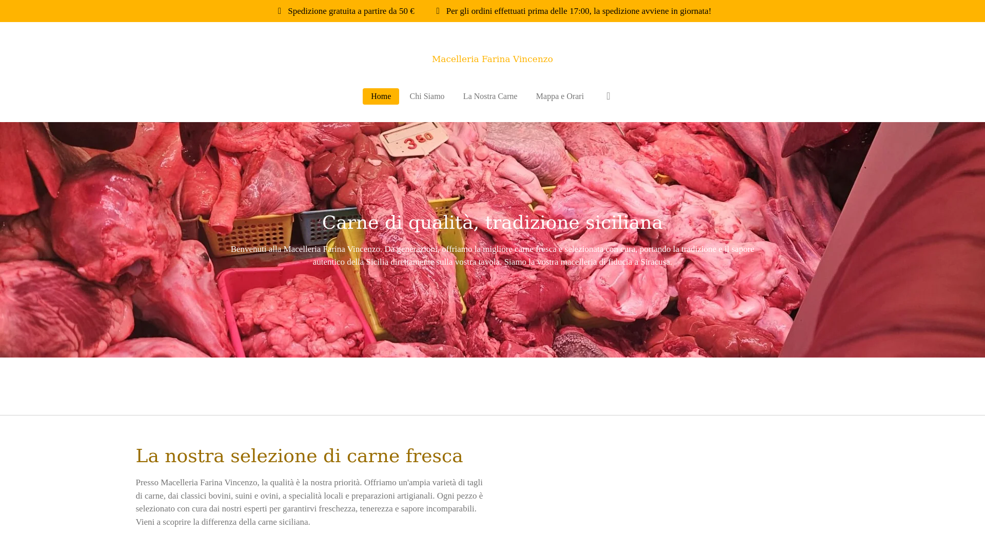 website screenshot of https://macelleria-farina-vincenzo.com/