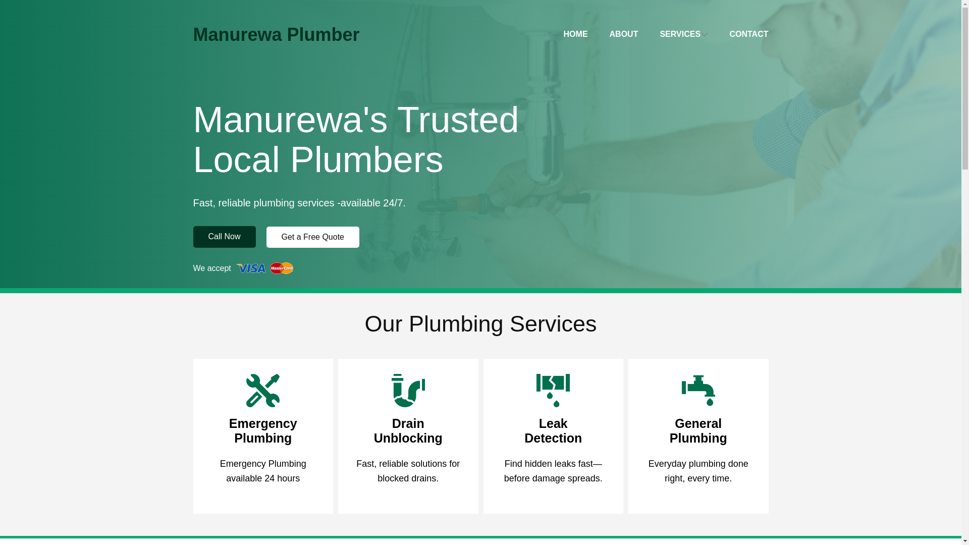 website screenshot of https://manurewaplumber.co.nz/